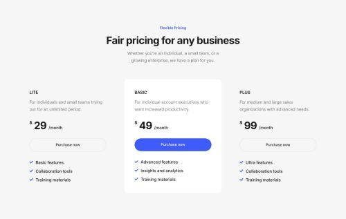 Pricing Tables 10