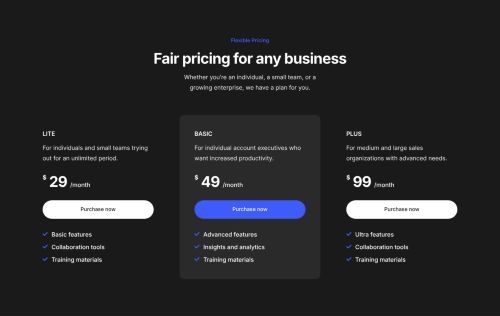 Pricing Tables 12