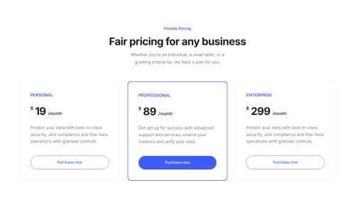 Pricing Tables 13