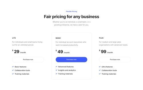 Pricing Tables 9