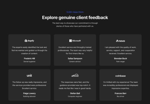Testimonials Grid 12