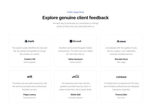 Testimonials Grid 9