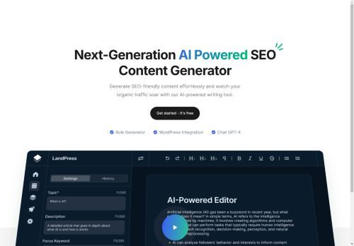 Hero Landpress Content Generator